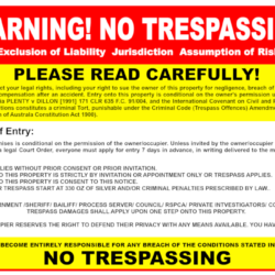 No Trespassing Sign